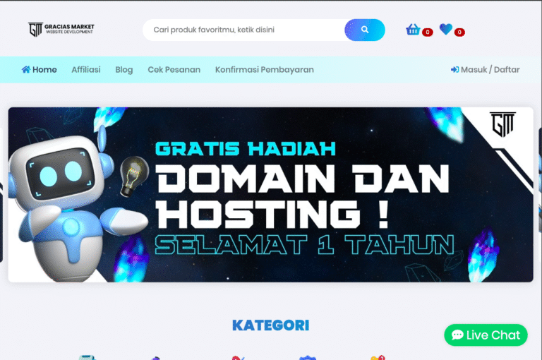 Website Toko Online Produk Digital