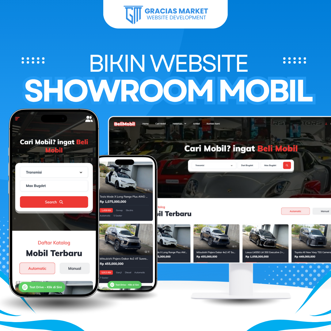 Tingkatkan Penjualan! Buat Website Showroom Mobil Profesional & Modern Sekarang