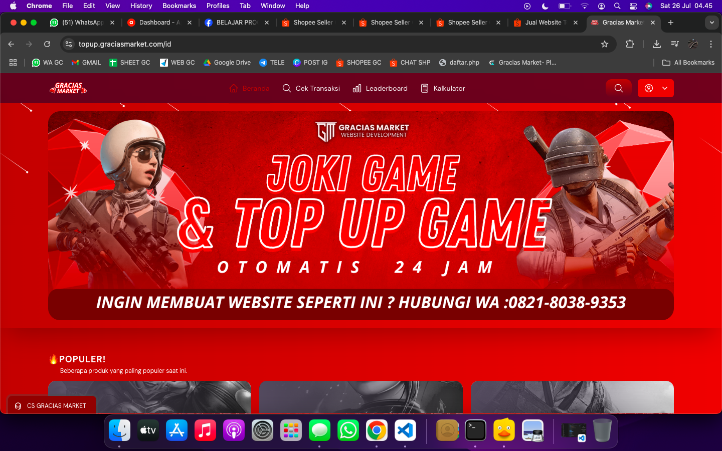 Jasa Pembuatan Website Top Up Game Profesional di Jakarta
